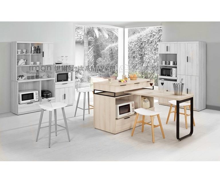 塔利斯4尺中島型多功能餐桌櫃