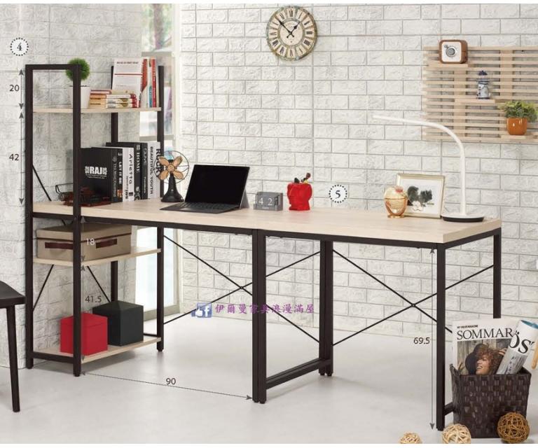 塔利斯L型鐵架書桌編號4