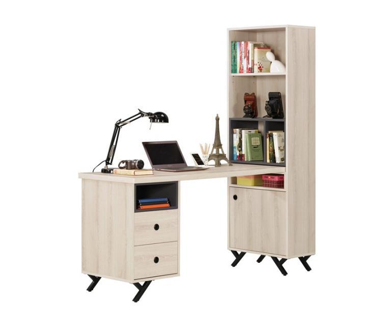 優娜5尺L型二抽書桌