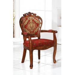 627柚木色布面扶手椅