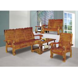 南洋檜木實木板椅五件組