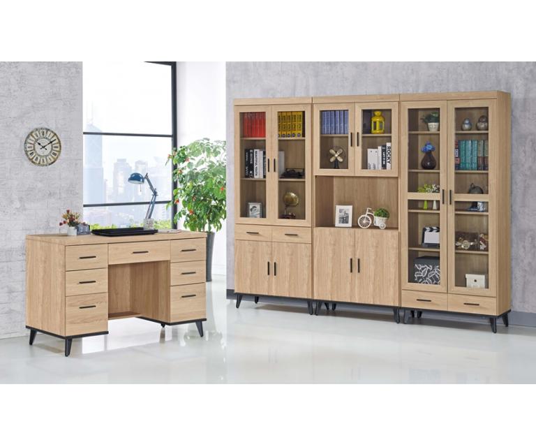 麥瑞特黃橡木書櫃(選購)