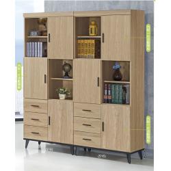 麥瑞特黃橡木5.3尺書櫃組(可拆購)