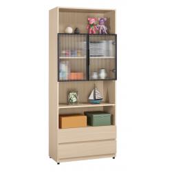 艾維斯2.7尺鋁門二抽書櫥