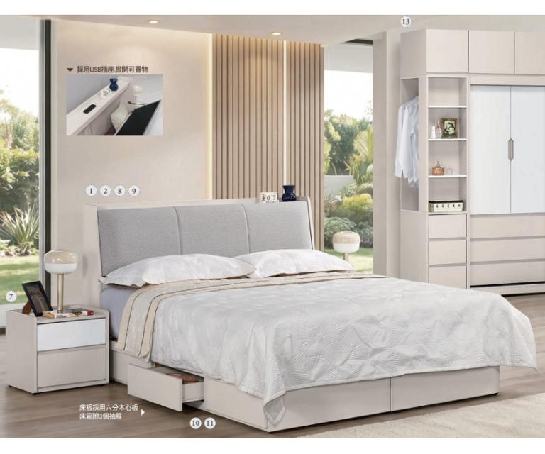 佩洛斯5尺被櫥式雙人床