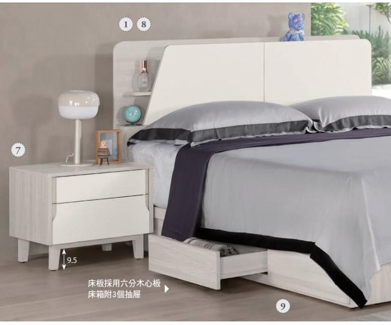 娜迪亞1.8尺床頭櫃